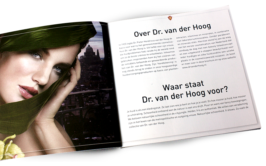 Ontwerp visual identity Dr van der Hoog - brochure